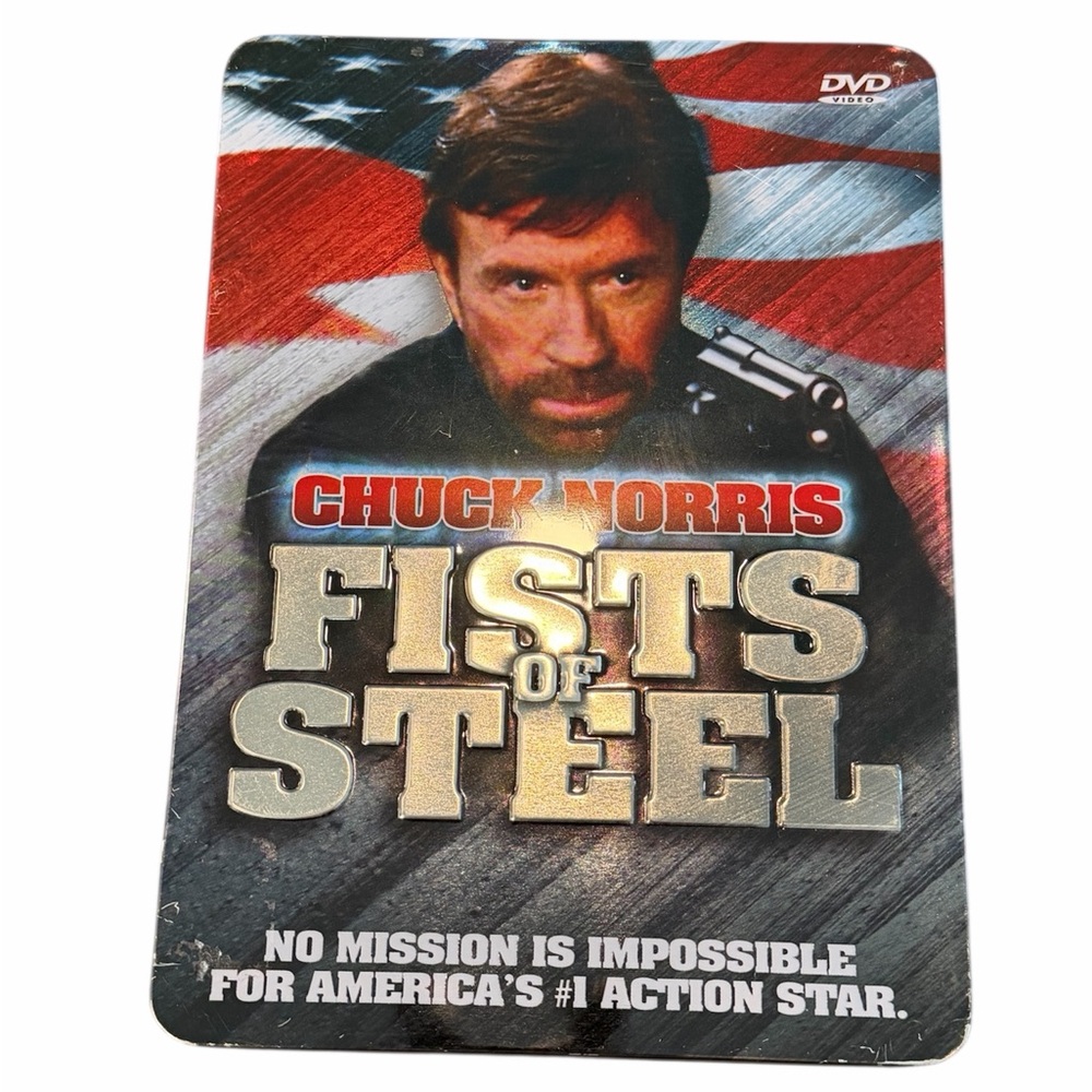Chuck Norris Fists of Steel (DVD, 2004, 3-Disc Set) in Collectors Tin EUC